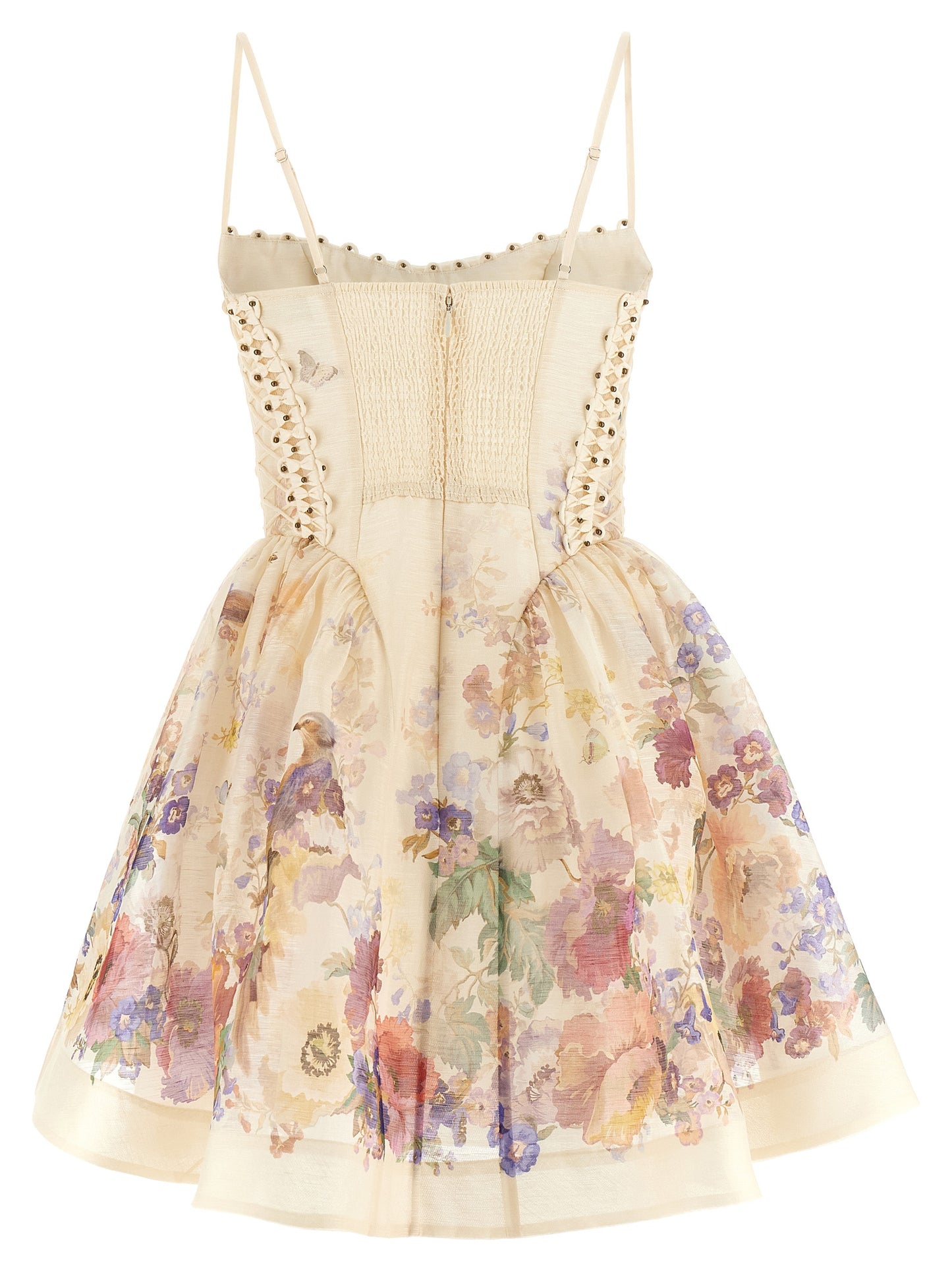Beige Linen Short Dress