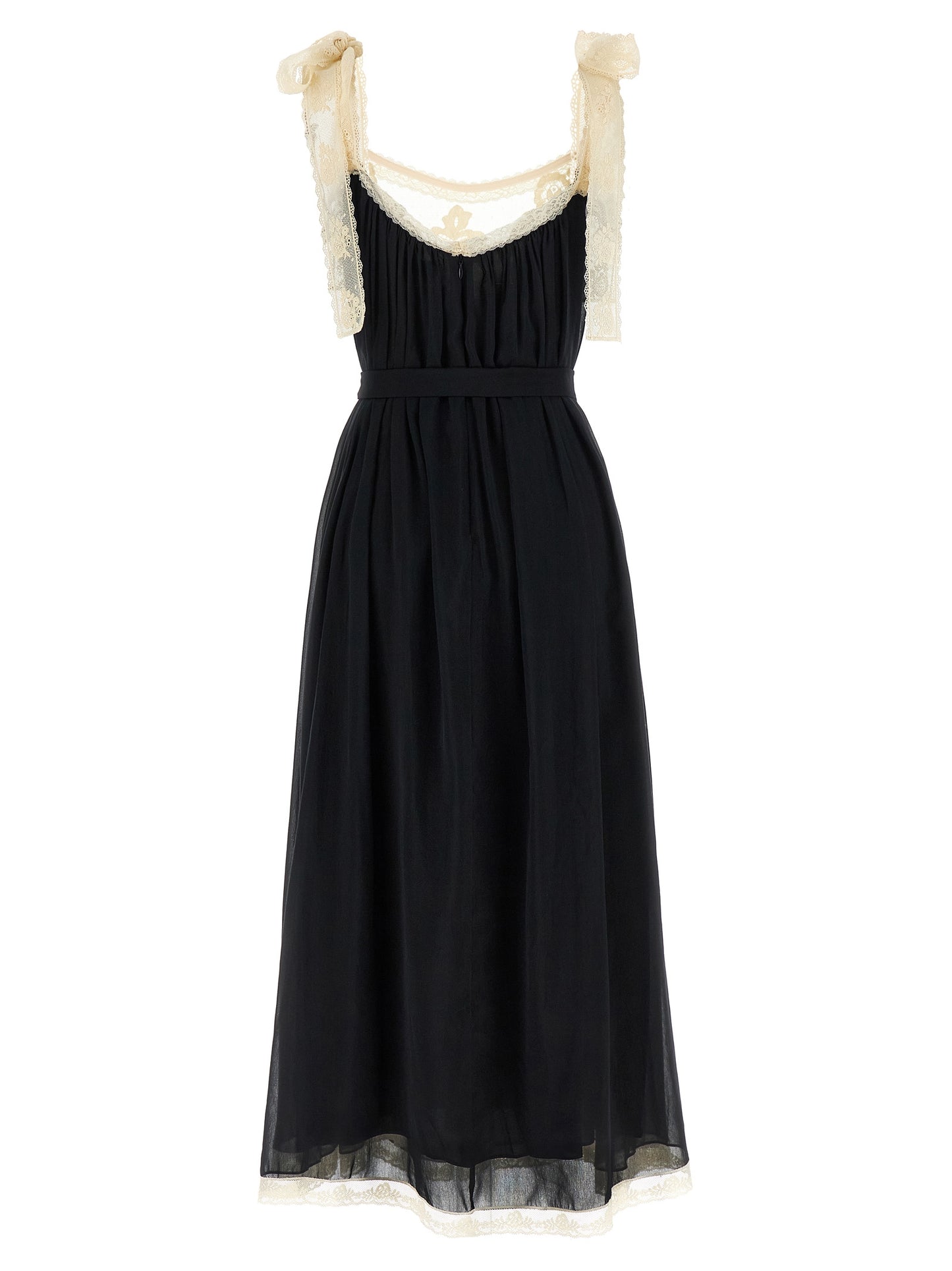 Bicolor Cotton Long Dress