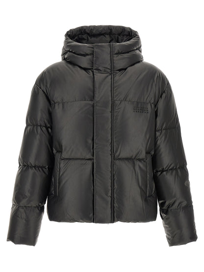 Black Polyester Full-Length Jacket