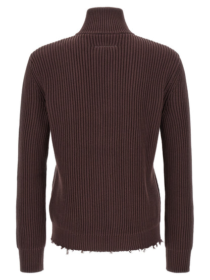 Brown Cotton Cardigan