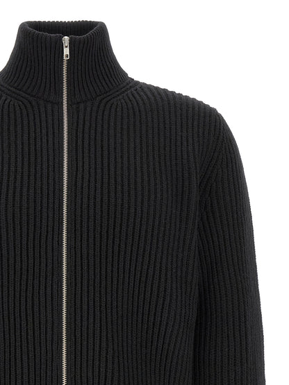 Black Wool Full-Length Jacket