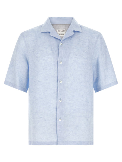 Blue Linen Blouse