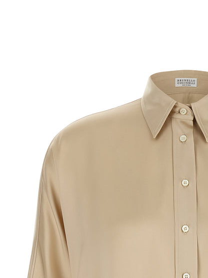 Beige Silk Blouse