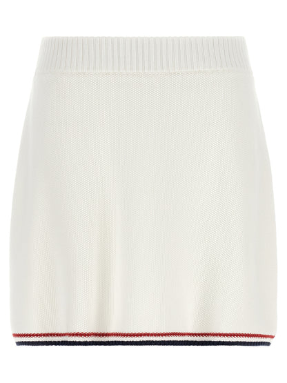 White Cotton Long Skirt