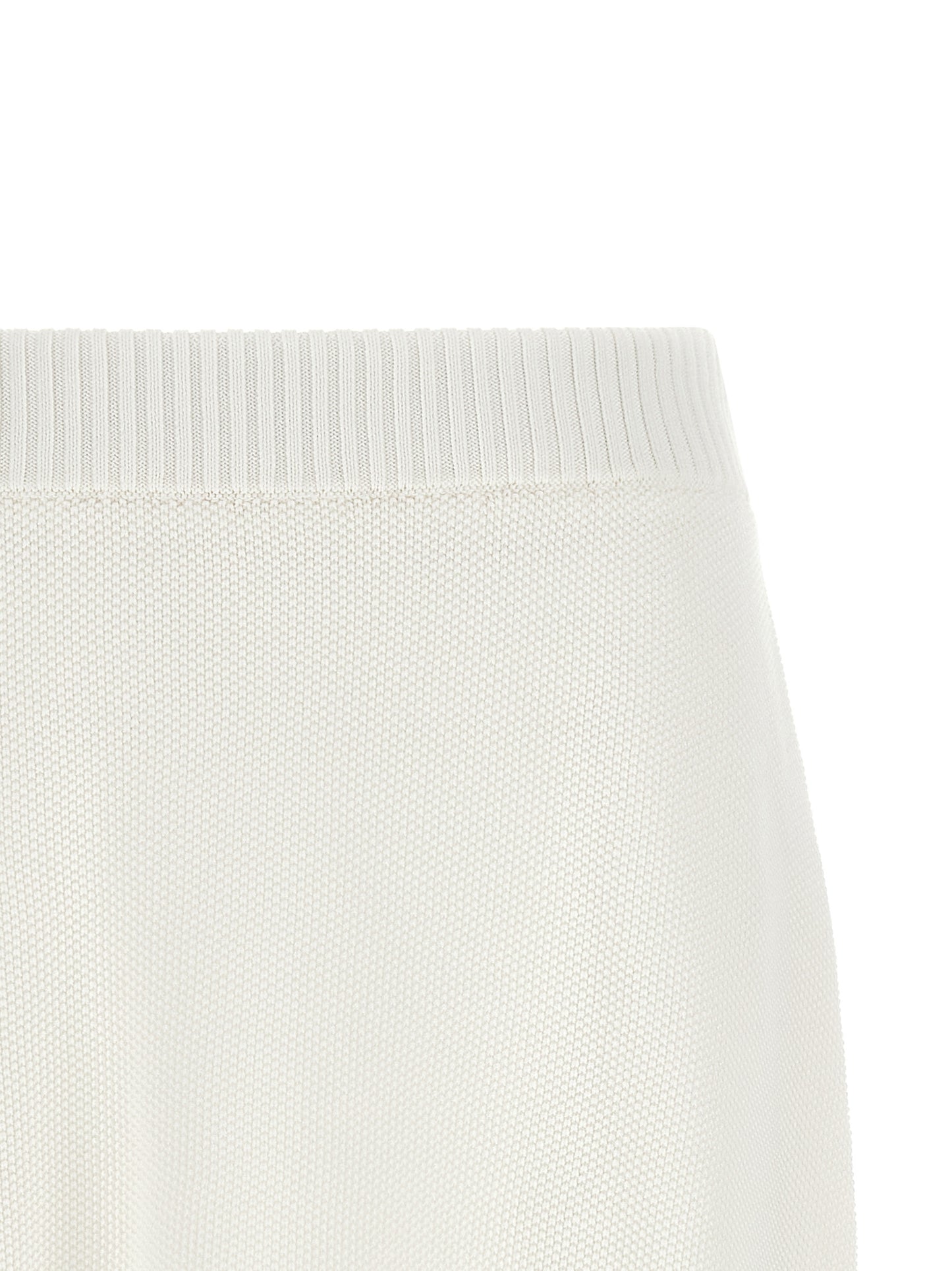 White Cotton Long Skirt