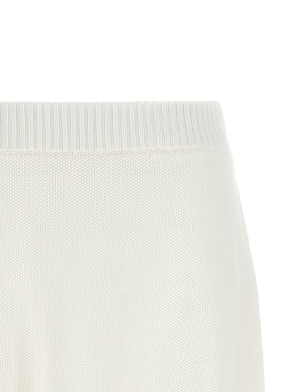 White Cotton Long Skirt