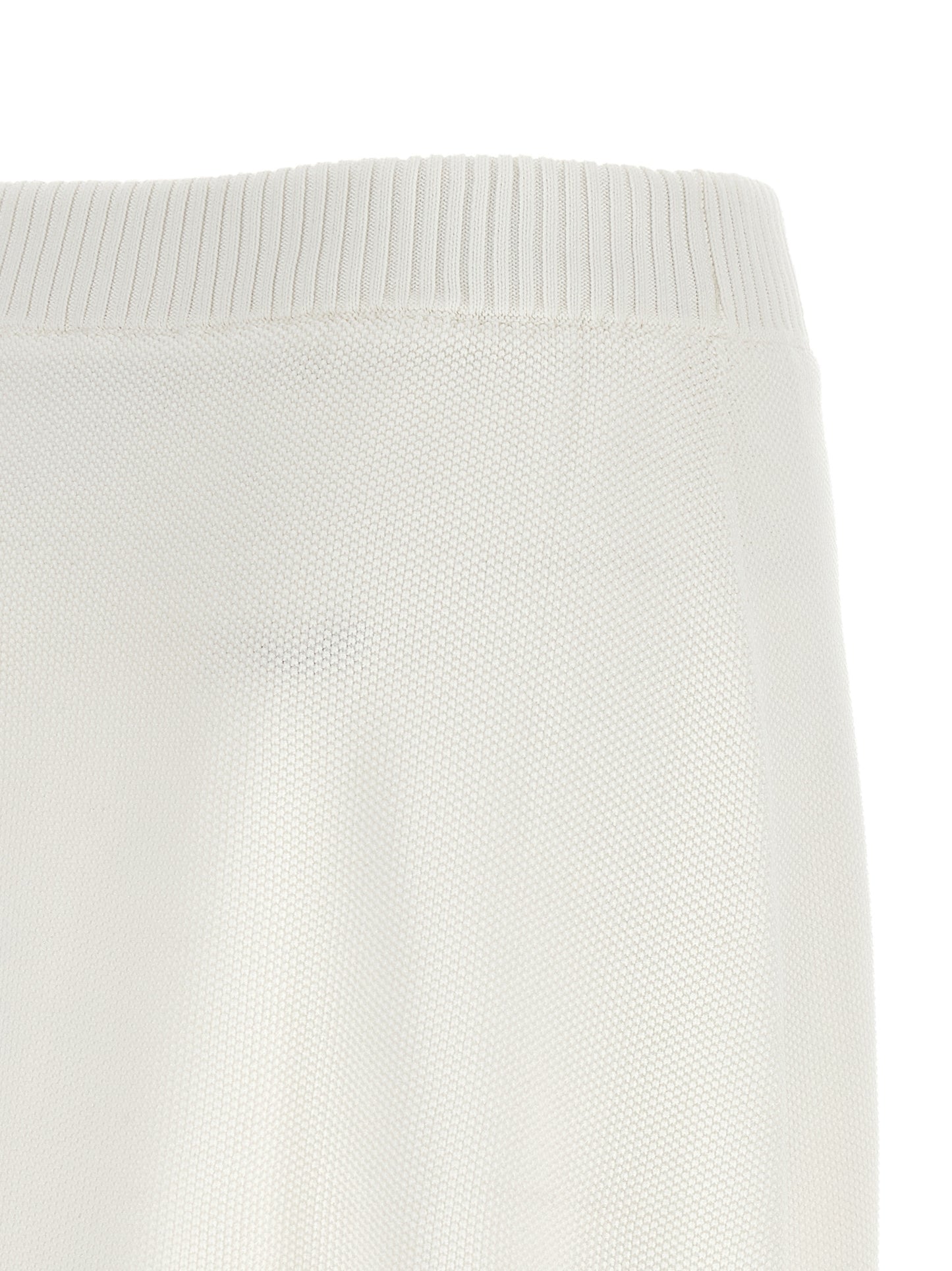 White Cotton Long Skirt