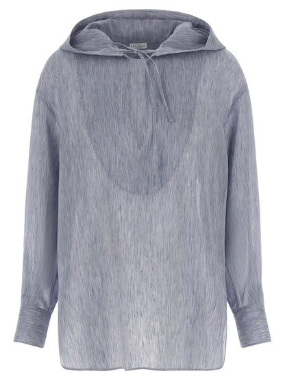 Blue Linen Blouse