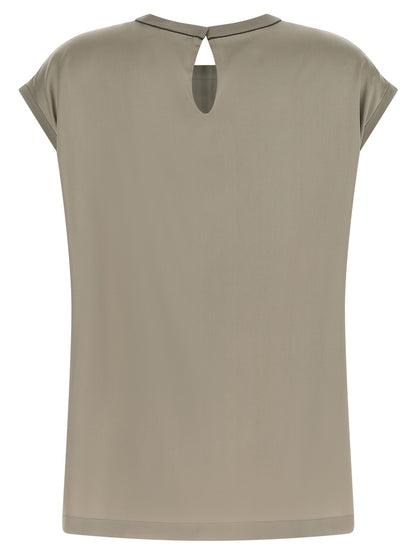 Bicolor Silk Blouse