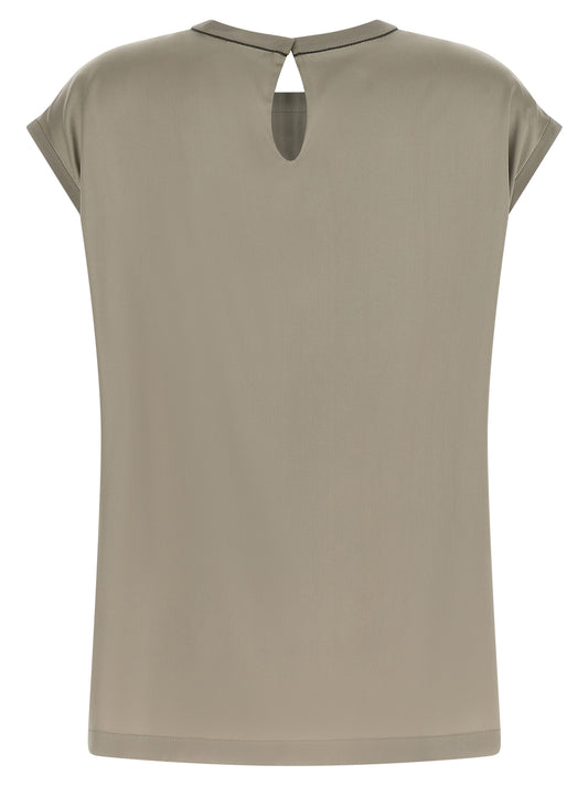 Bicolor Silk Blouse