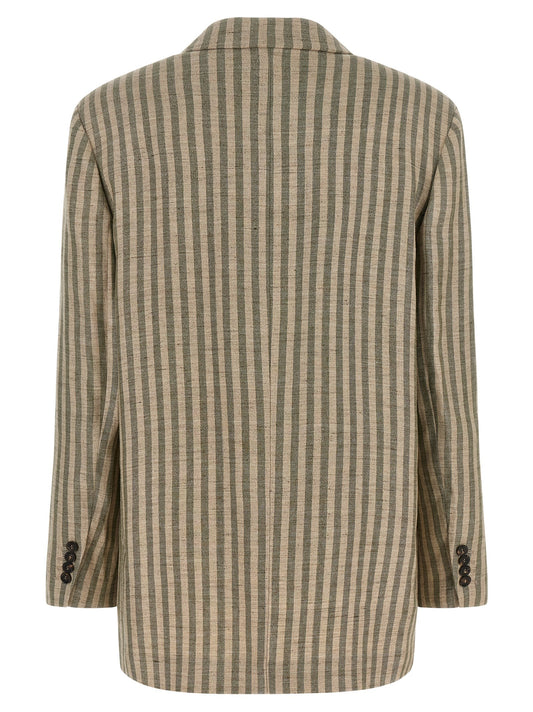 Bicolor Linen Blazer