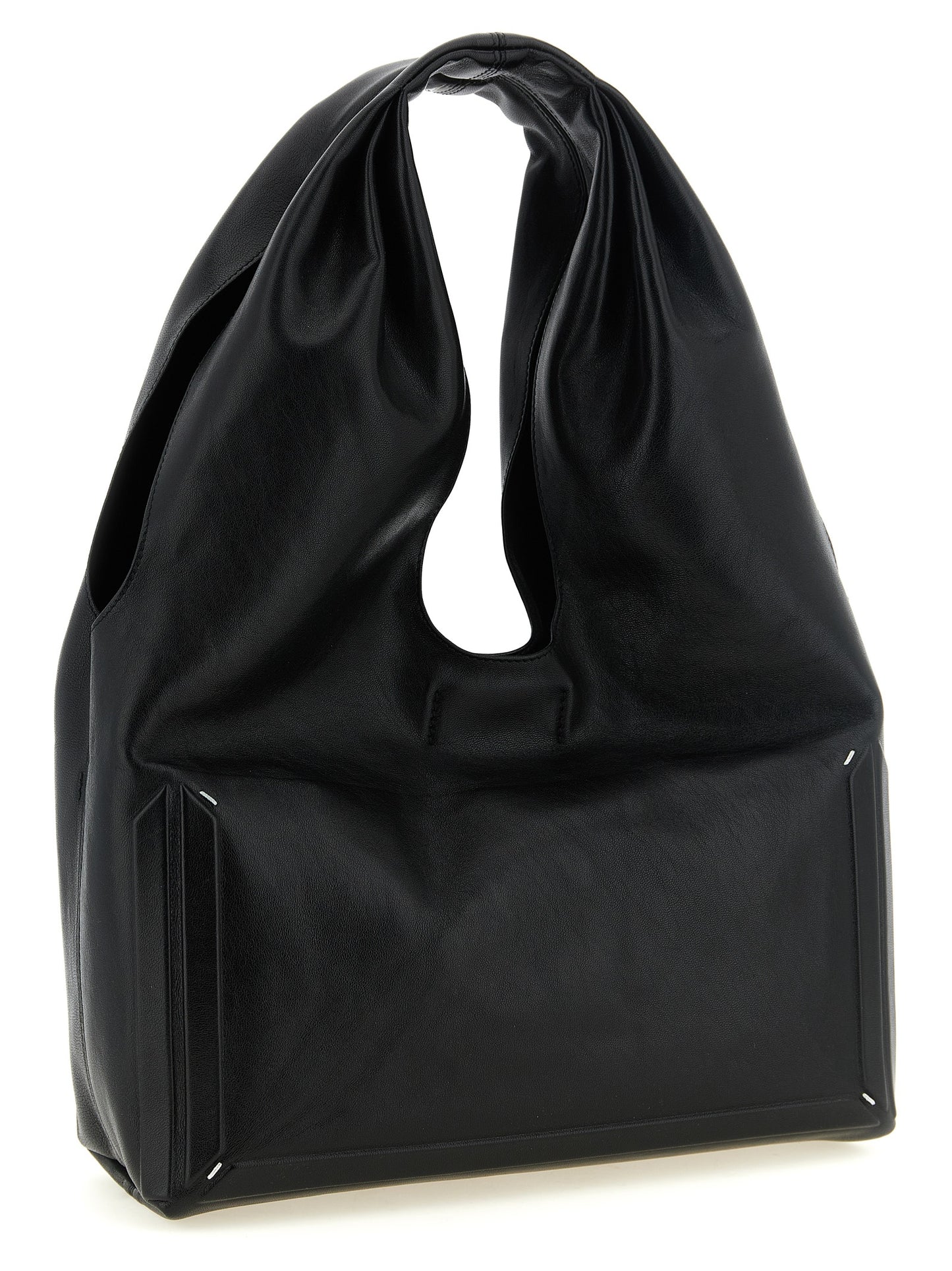 Black Lamb Leather Shoulder Bag