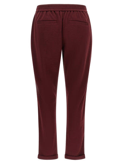 Bordeaux Cotton Joggers (Workout Pants)