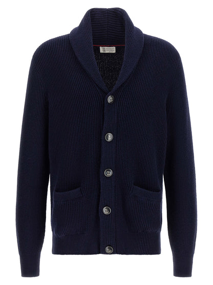 Blue Cotton Cardigan
