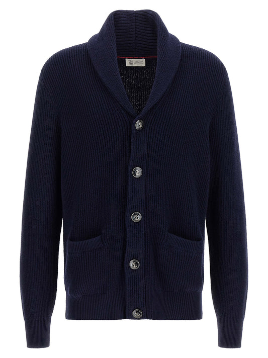 Blue Cotton Cardigan