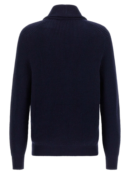 Blue Cotton Cardigan