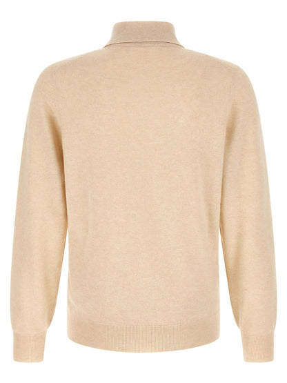 Beige Cashmere Polo Shirt