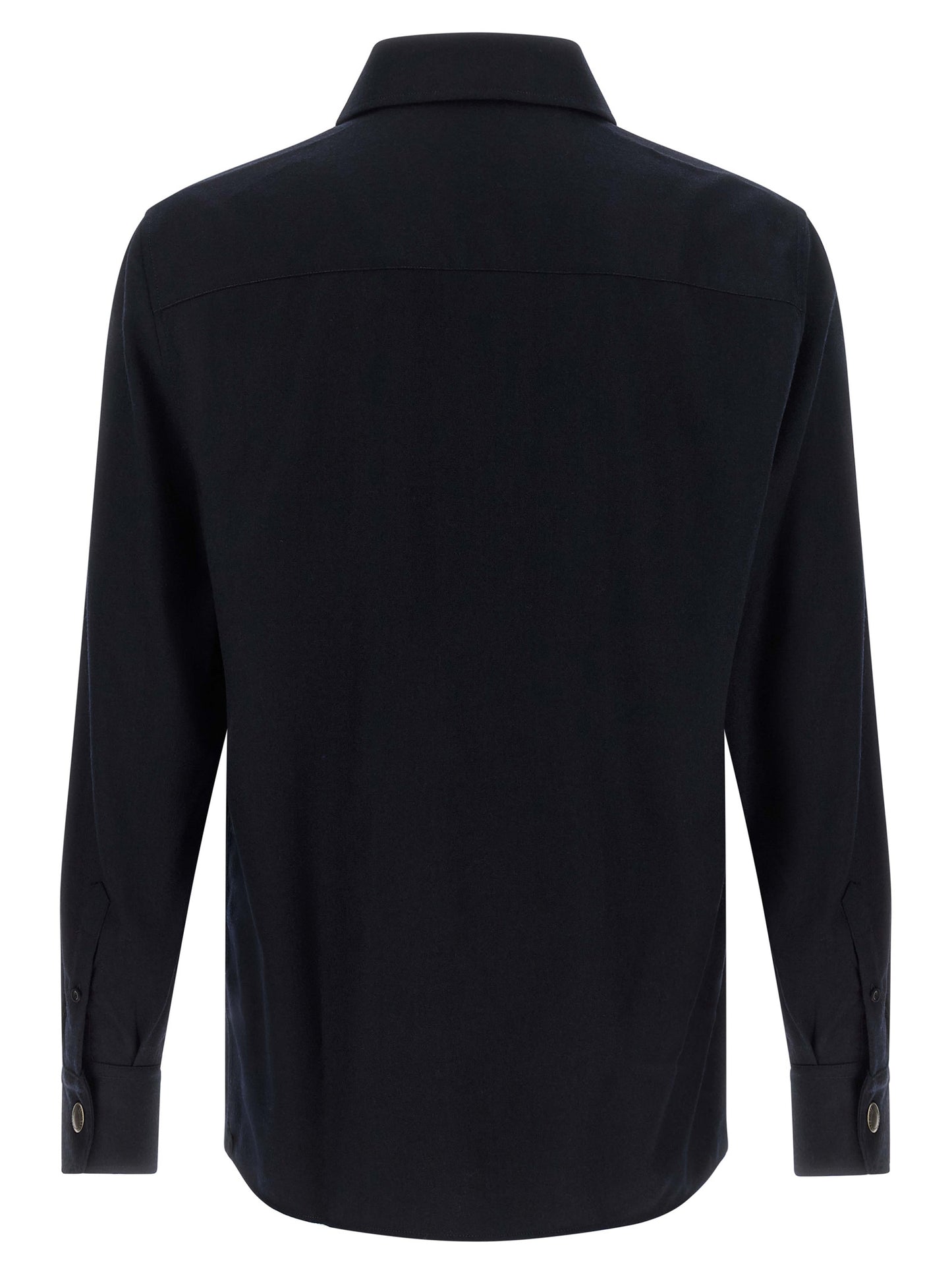 Blue Virgin Wool Blouse
