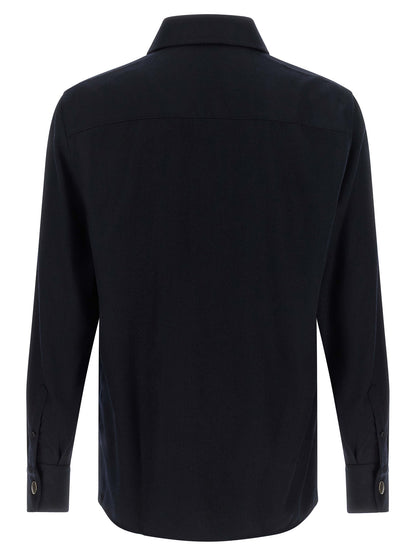 Blue Virgin Wool Blouse