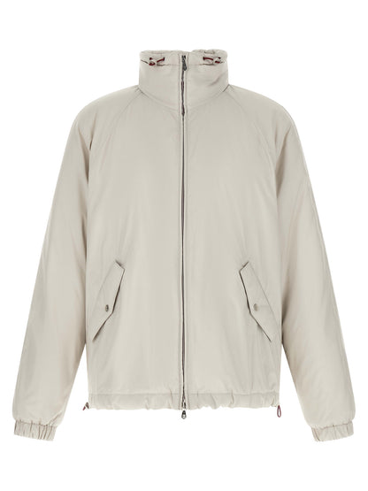 White Polyester Shell Jacket
