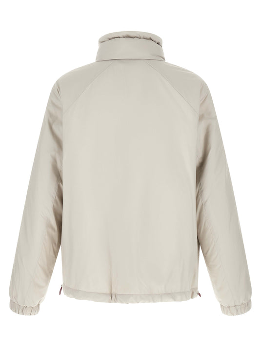 White Polyester Shell Jacket