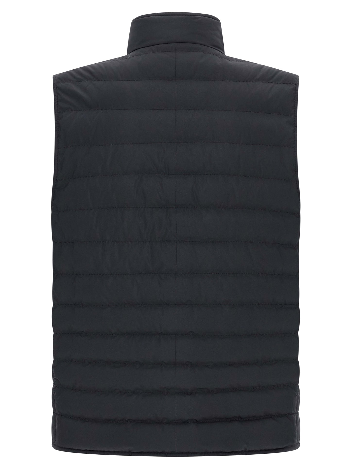 Blue Polyester Sleeveless Jacket