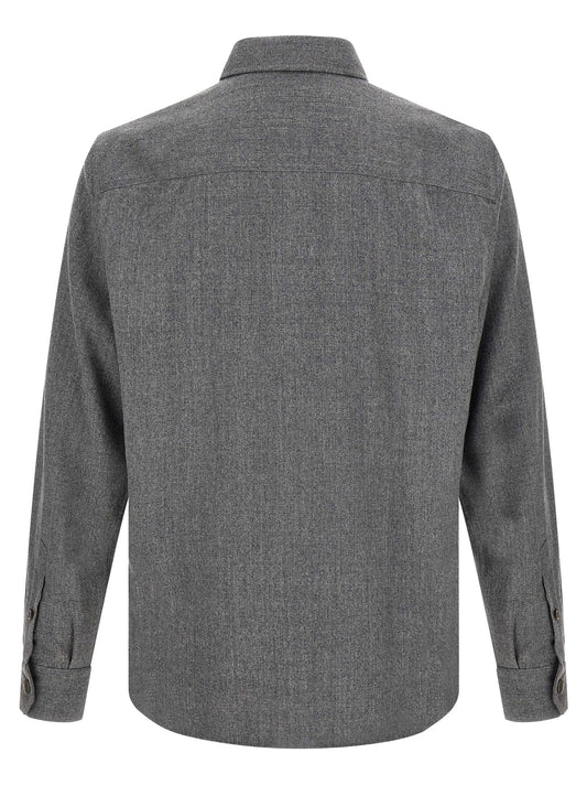 Gray Virgin Wool Blouse