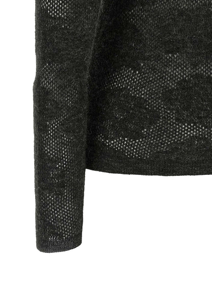 Gray Silk Cardigan