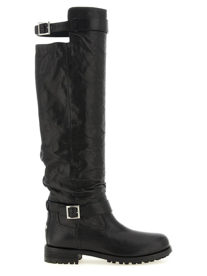 Black Leather Over The Knee