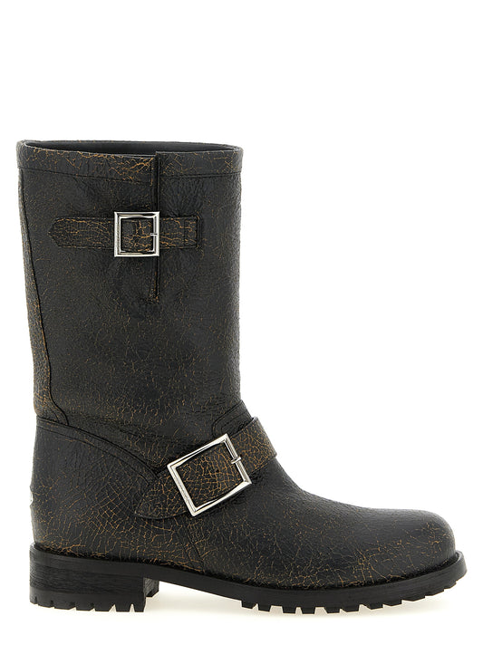 Black Leather Ankle Boots