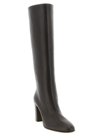 Brown Calfskin Over The Knee