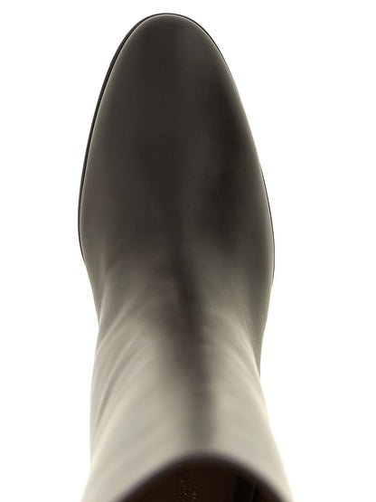 Brown Calfskin Over The Knee