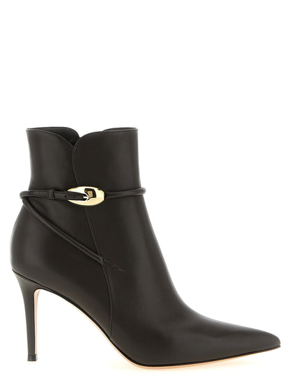 Brown Lamb Leather Ankle Boots
