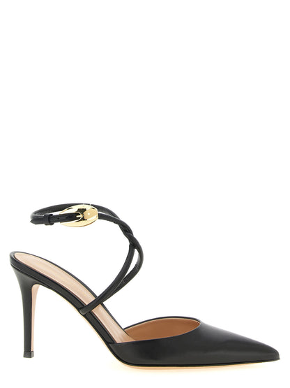 Black Lamb Leather High Heel Pumps