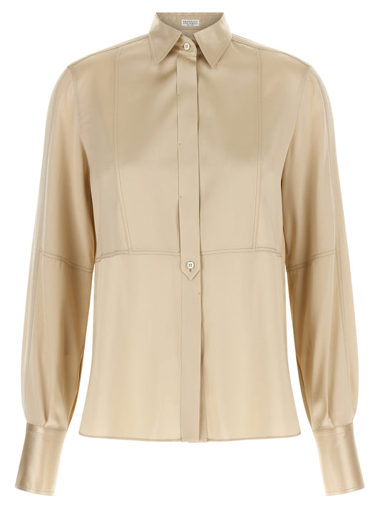 Beige Silk Blouse
