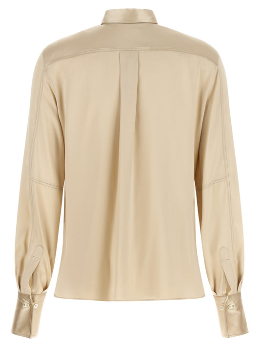 Beige Silk Blouse