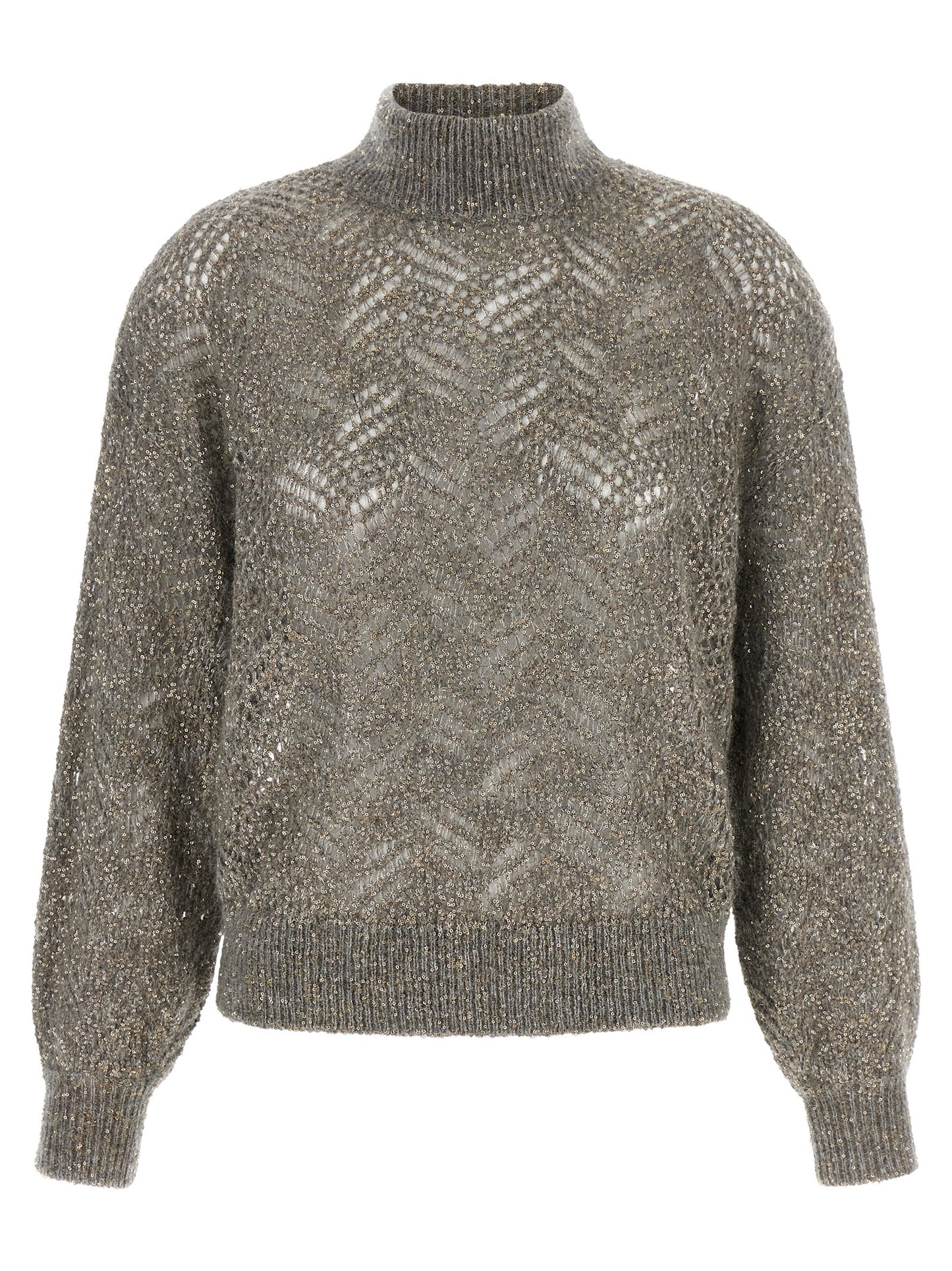 Gray Polyamide Cardigan
