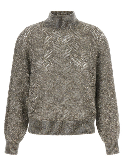 Gray Polyamide Cardigan