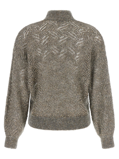 Gray Polyamide Cardigan
