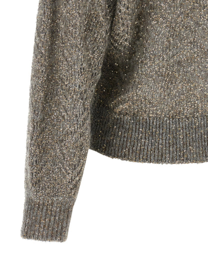 Gray Polyamide Cardigan
