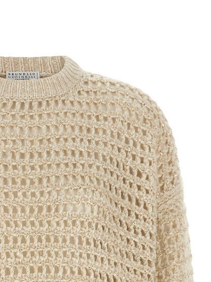 Beige Elastane Cardigan