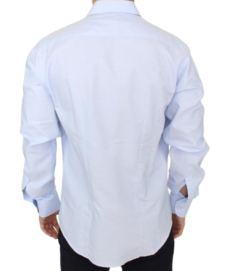 Elegant Light Blue Italian Cotton Shirt