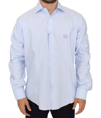 Elegant Light Blue Italian Cotton Shirt