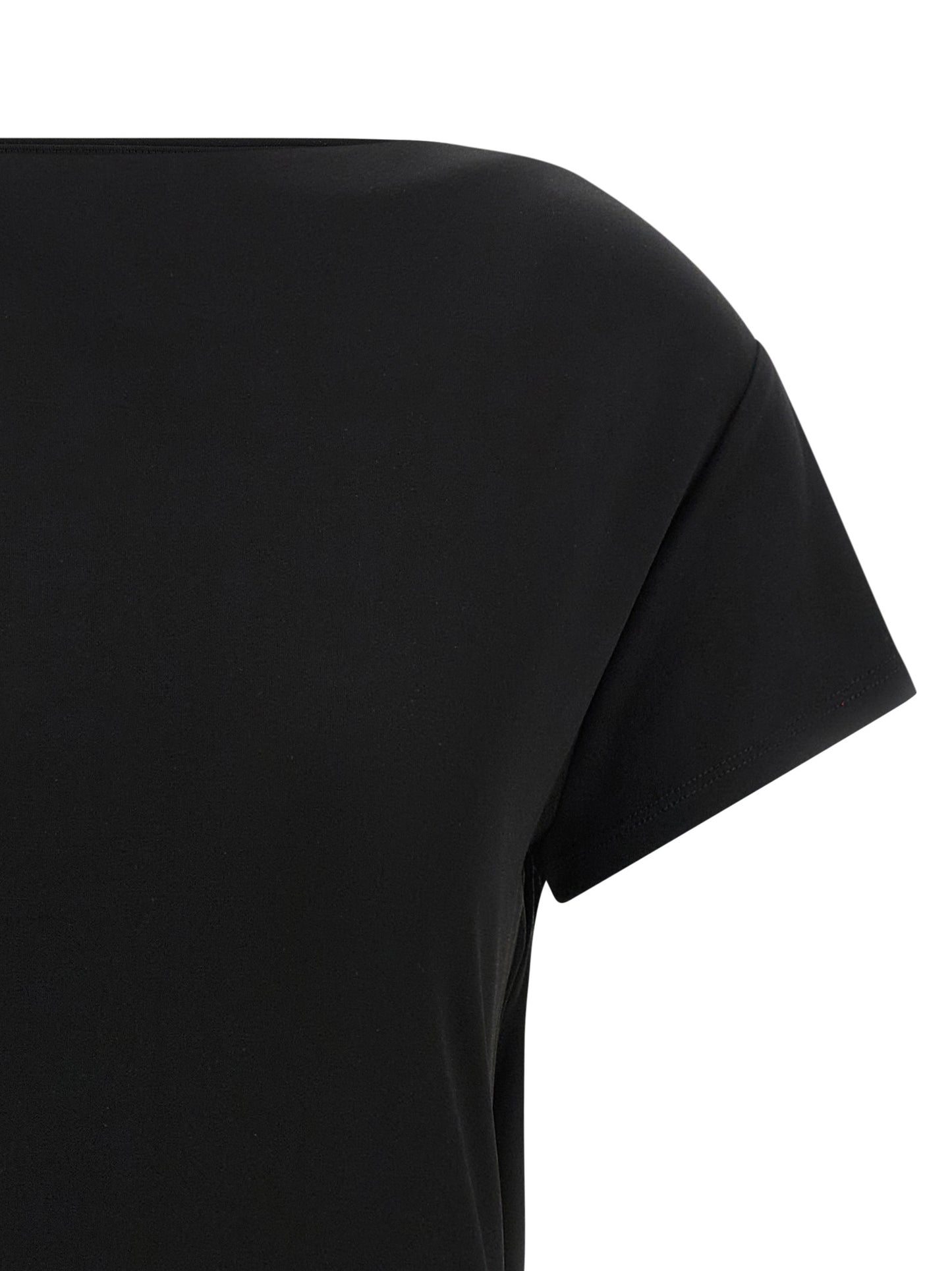 Black Viscose Short Dress