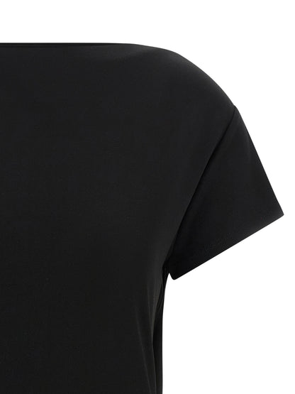 Black Viscose Short Dress