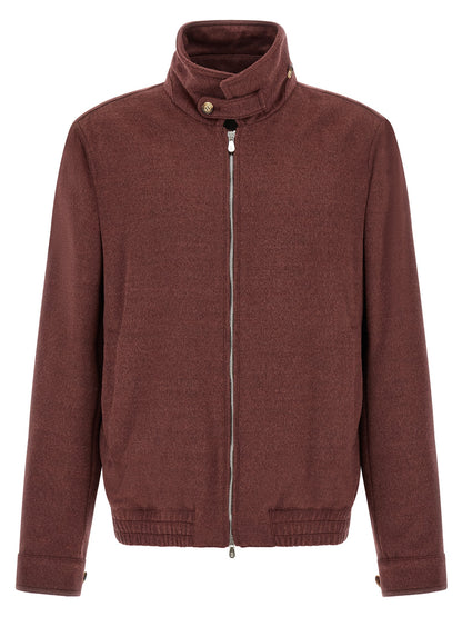 Bordeaux Virgin Wool Bomber