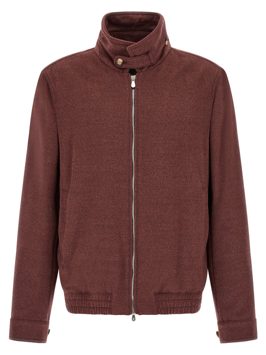 Bordeaux Virgin Wool Bomber