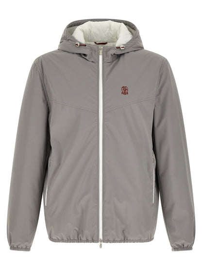 Gray Polyamide Shell Jacket