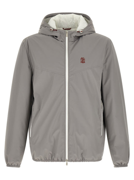 Gray Polyamide Shell Jacket