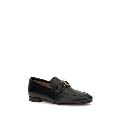 Black Calf Leather Bos Taurus Slip-On Loafers